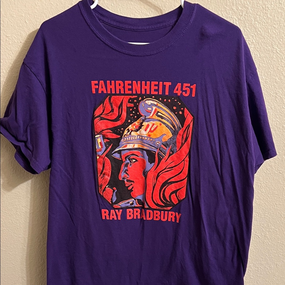 Purple Fahrenheit 451 Graphic T-Shirt